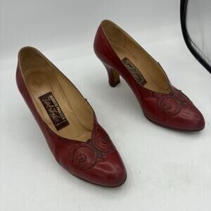 Andrea Pfister for Lord & Taylor Pump Heels Womens Size 6‎ Red Stiletto